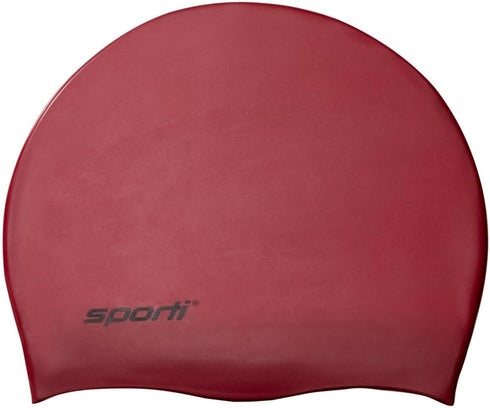 Sporti Silicone Swim Cap for Women and Men, Vibrant Lightweight Non-Slip Swimming Cap
