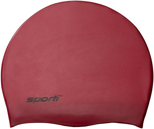 Sporti Silicone Swim Cap for Women and Men, Vibrant Lightweight Non-Slip Swimming Cap