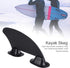 Tracking Fin for Kayak, Black Watershed Board Kayak Skeg with Integral Fin Mounting Points for Canoe Accessories