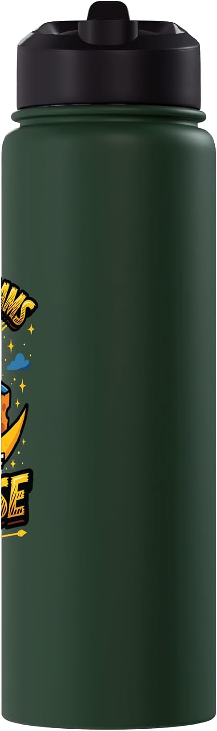 Funny Cheese Lover Sayings Sweet Dreams Are Made Of Cheese Funny Sleeping Stainless Steel Insulated Water Bottle