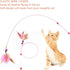 Cat Feather Toy Bundle, 5 Pack Interactive Pet Cat Kitten Chaser Teaser Wire Wand with Bell Beads for Play