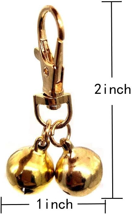 DIY Pet Bells 304 Stainless Steel Dog Bells, 4 pcs Gold and Silver Bell Training Charm Pendants