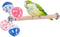 Bird Stand Perch Toy with Rotating Balls,Parakeet Stand Perch Toy for Metal