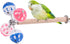 Bird Stand Perch Toy with Rotating Balls,Parakeet Stand Perch Toy for Metal
