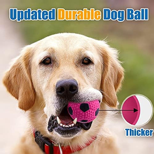Soft Squeaky Dog Ball 2.56” - Latex Squeaky Toys for Medium and Small Dogs, 3pcs for Fetch and Chase