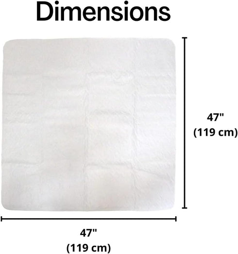 Midlee 47" x 47" Dog Pee Pad, Pack of 2, Washable & Reusable Large Puppy Potty Training Pad