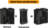 KRYDEX Single/Double Pistol Mag Pouch - Nylon 9mm Quick Release Magazine Insert