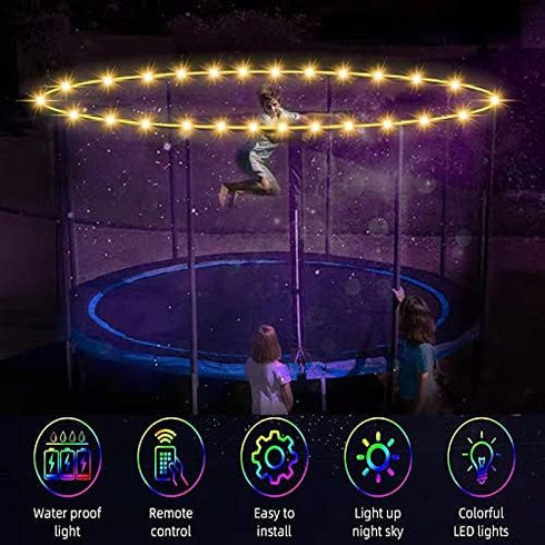SUVEUS 52Ft 16Ft 15Ft 14Ft 12Ft 10Ft 16 Trampoline Lights, Waterproof LED Lights for Trampoline, Colors Change