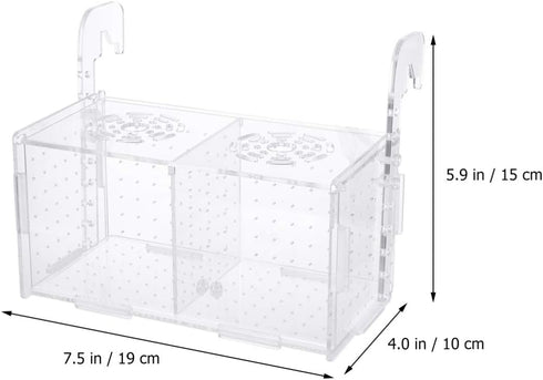 POPETPOP Fish Breeding Box - Box for Fish Tank Acrylic Fish Box Fish Acclimation Box Hatchery Incubator Aquarium Box for Small Fish Shrimp