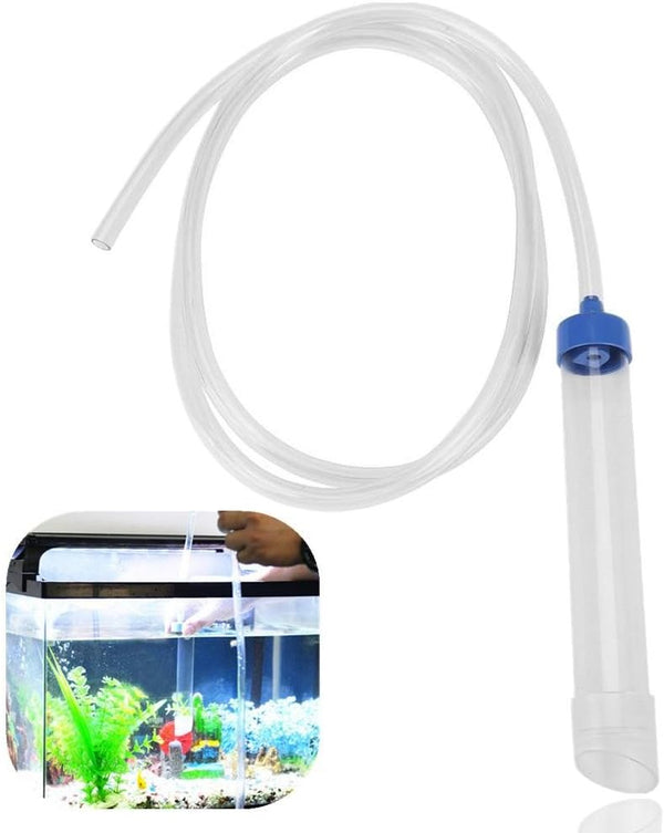 Aquarium Manual Water Changer, Gravel Cleaner Syphon Tube for Fluids Transfer with 59in Long Pipe