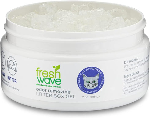 Fresh Wave Odor Removing Litter Box Gel, 7 oz, Natural Plant-Based Odor Eliminator, Pet Odor Absorbers for Home