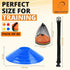 Soccer Cones for Drills with Mesh Bag & Strap, Flexible Heavy-Duty Sports Cones for Practice, Training