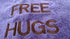 Personalized 'Free HUGS' Dog Bib for Dogs: Handmade, Waterproof Backing, Washable & Durable, Pups to Adults Sizes