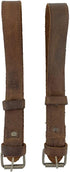Hide & Drink Set of 2 Rustic Bicycle Ankle Bands - Adjustable Straps with Brass Metal Buckle, Handmade Leather