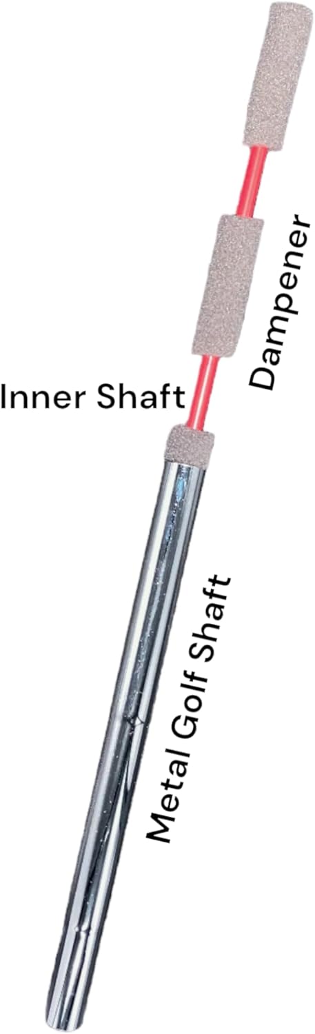 Golf Shaft Vibration Dampening Inserts - Metal Golf Shafts, Stops Unwanted Vibration, Includes 9 Inserts & Tool
