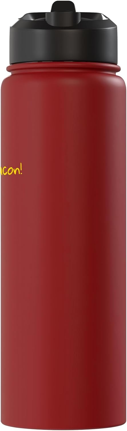 Eat My Bacon! Insulated Stainless Steel Water Bottle - - Keeps Drinks Hot or Cold