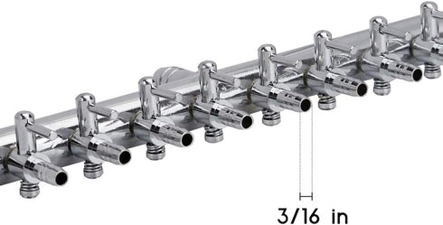 Stainless Steel 12 Ways Air Flow Splitter Lever Control Valve for Aquarium