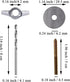 Bird Cage Feeder Stand Accessories, 16 Clamps, 8 Screws, 8 Bolts for Holding Water Food Cups
