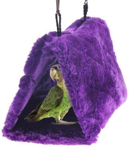 Pesp Pet Bird Nest Hammock Hanging Cave Cage Plush Snuggle Tent Bed (Small)