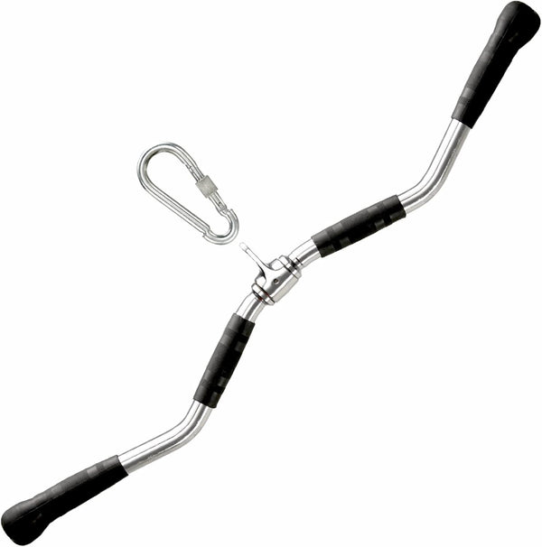 Yes4All Wide Grip Curl LAT Pull Down Bar Attachments, Rubber Handgrips for Cable Pulley System Machine
