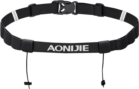 Azarxis Race Number Bib Belt with 6 Storage Loops Adjustable Elastic Webbing