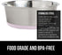 Gorilla Grip Stainless Steel Dog Bowl Set of 2, Heavy Duty Feeding Dishes, Holds 6 Cups (48 fl oz), Lt Pink