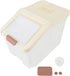 (20kg) Mumusuki Rice Storage Container, Airtight Design with Clear View and Scoop, for Dry Food Flour Pet Food