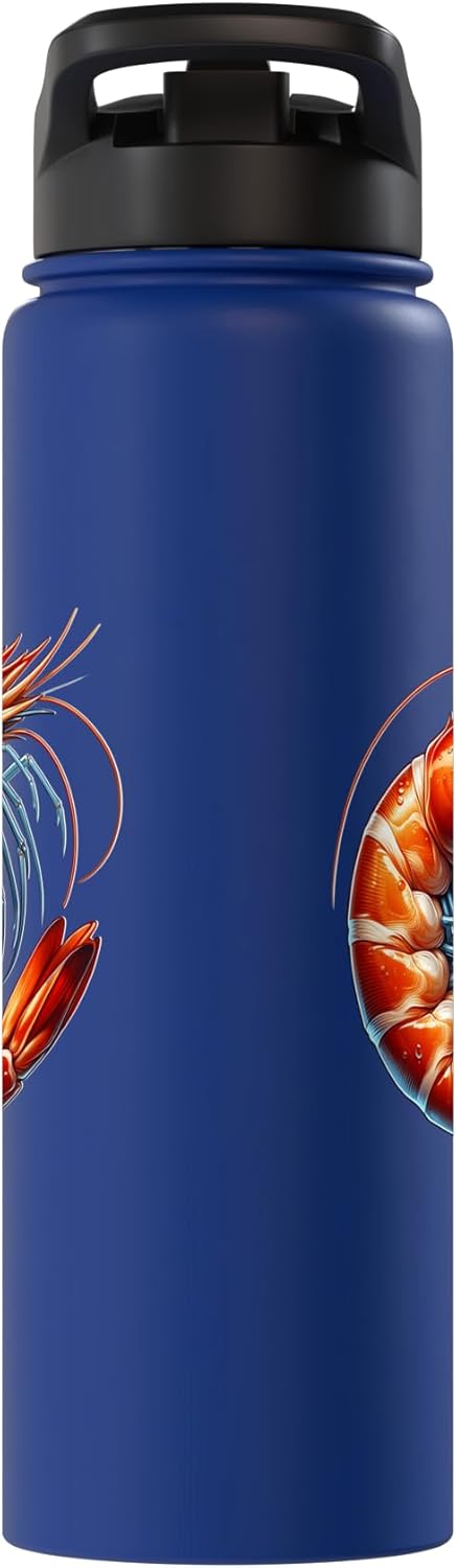 Shrimps Women Men Shrimp Stainless Steel Insulated Water Bottle