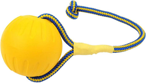 Rope-Ball Pet Toys, Durable Rubber Ball, Indestructible Chew Toy for Outdoor Training