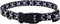 Coastal Pet Styles Adjustable Dog Collar - Black Skulls - 3/8" x 08"-12" - Snap-Lock Buckle - For Small, Medium or