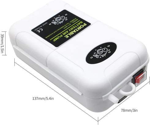 Portable Battery Air Pump for Fishing Trips, 6 Gallons Aeration Pump for Outdoor Use