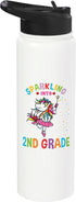 Sparkling Into 2nd Grade Back To School Stainless Steel Insulated Water Bottle