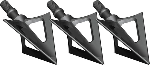G5 Montec 1-Piece Construction Durable Fixed Blades Steel Screw-in Broadheads for Bow Arrows - Pack of 3