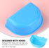 POPETPOP Hanging Pet Bowl, Non-Spill Plastic Kennel Bowls for Dogs, Cats, Birds, Reptiles, Sky-blue Hanging Coop Cup