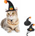 Halloween Pet Costume, Cat Dog Pumpkin Wizard Hat with Adjustable Strap for Halloween Party Clothing