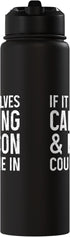 We Love Camping Count If It Involves Camping And Bacon Me In Funny Camper Stainless Steel Insulated Water Bottle