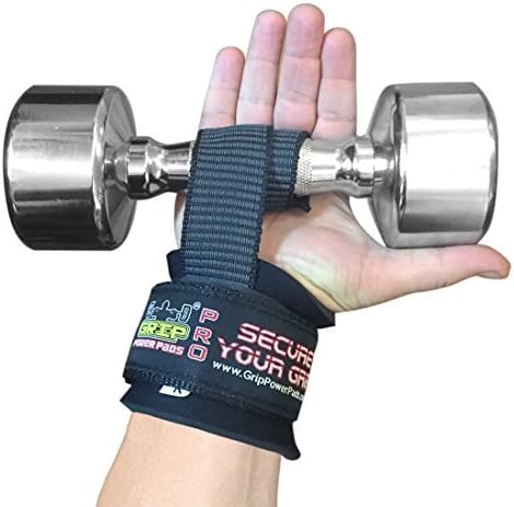Heavy Duty Lifting Straps with Neoprene Padded Wrist Wraps & Rubber Grip Support Straps