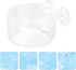 VOSAREA Acrylic Aquarium Feeder Bowl with Suction Cup Red Worm Fish Feeder Container Multi-Function Fish Food Holder