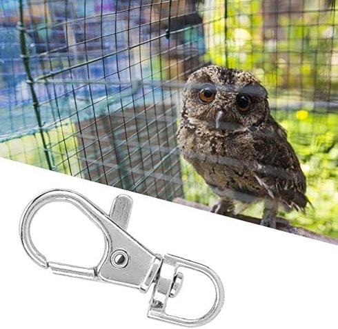 12 Pcs Pet Birds Foot Rings, Cage Door Buckle Lock Claw Snap Hook for Small Animals Anti-Escape Accessory