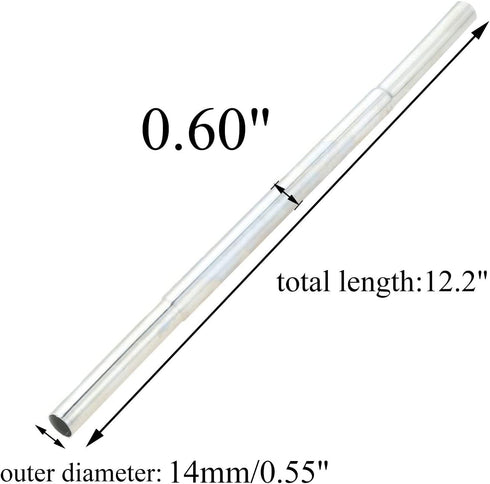 Golf Club Extension 0.60" Steel Shaft Extender for Iron/Wood Golf Clubs