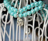 Luxury 2 Row Pearls Rhinestones Pet Necklace Collar Jewelry with Bling Crystal Ball Charm for Small Dogs, Cats (Blue,
