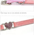 CHUKCHI Heart Bling Cat Collar with Safety Belt and Bell 8-11 Inches (Pink)