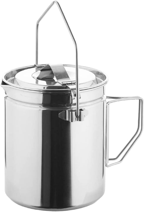 Fire Maple Antarcti 1.2L Camping Pot with Lid, SUS304 Stainless Steel Bushcraft Gear, Hangable Campfire Cooking