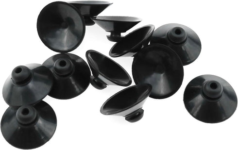 Fish Tank Suction Cup Clips, Black Sucker Clips for Aquarium Attachments, 12PCS (28mm/1.1inch)
