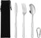 Stainless Steel Utensil Set, Reusable 3-Piece Travel Cutlery Set with Storage Bag