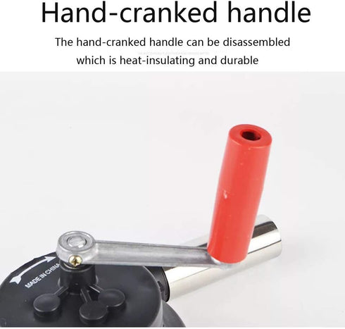 Sunglow Outdoor BBQ Fan Air Blower, Hand Crank Blowers, Barbecue Fire Bellows for Picnic Camping