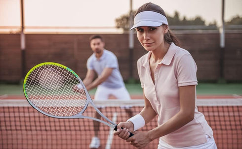 Tennis Racket Pre-Strung Lightweight 27 Inch - Recreational Adult Rackets for Men Women with Carry Bag