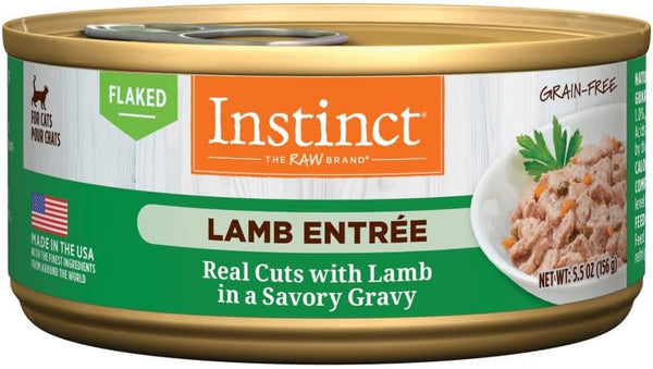 Instinct Flaked Lamb Entrée Wet Cat Food, 12 Pack, 5.5 Ounces Each