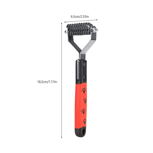 Oumefar Pet Hair Comb - Stainless Steel Pin Grooming Deshedding Tool for Cats, Dogs & Horses (M377-10)