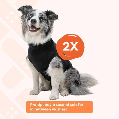 Suitical Recovery Suit for Dogs, Extra Large, Black